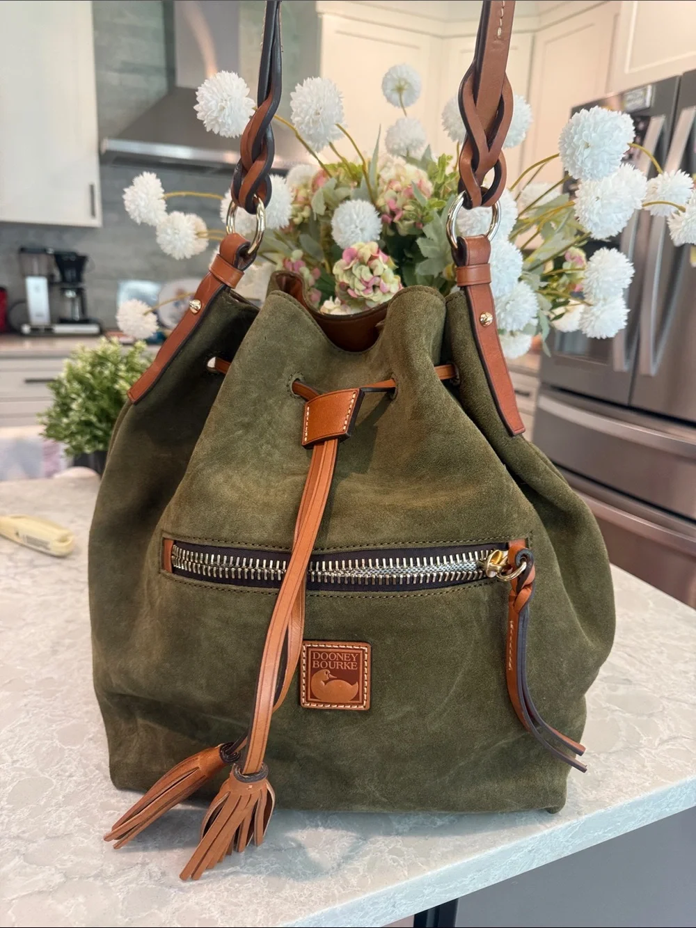 Dooney & Bourke Suede Drawstring Bag